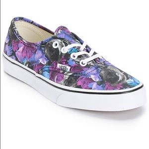 purple floral vans